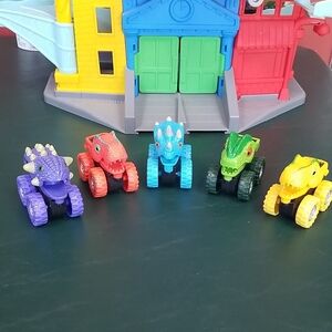 Spark Create Imagine Colorful Dino Monster Truck Toy Set